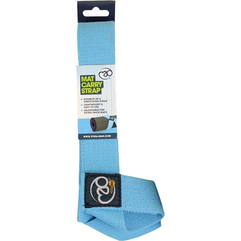 Fitness Mad 2 in 1 Yoga Belt & Mat Carry Strap Dark Blue (2020)