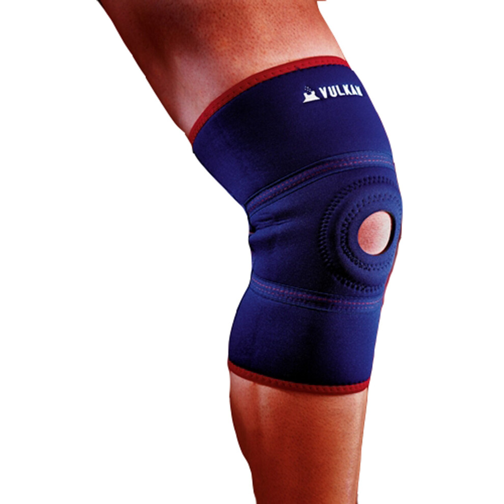 (Medium) Vulcan 3041 Sports Injury Blue Neoprene Open Knee Free Patella Support Brace