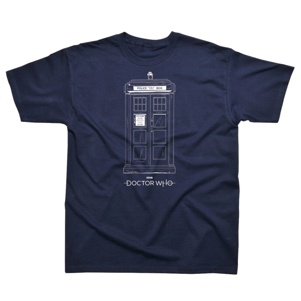 (Medium) Doctor Who 'Tardis' (Blue) T-Shirt