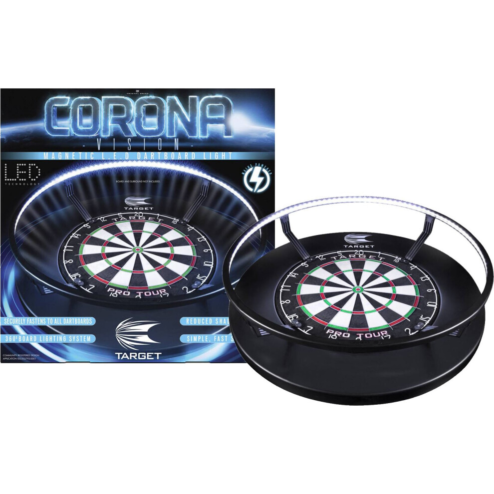 Target Corona Bright Led Lighting Vision 360 System For Dartboard Surround **New