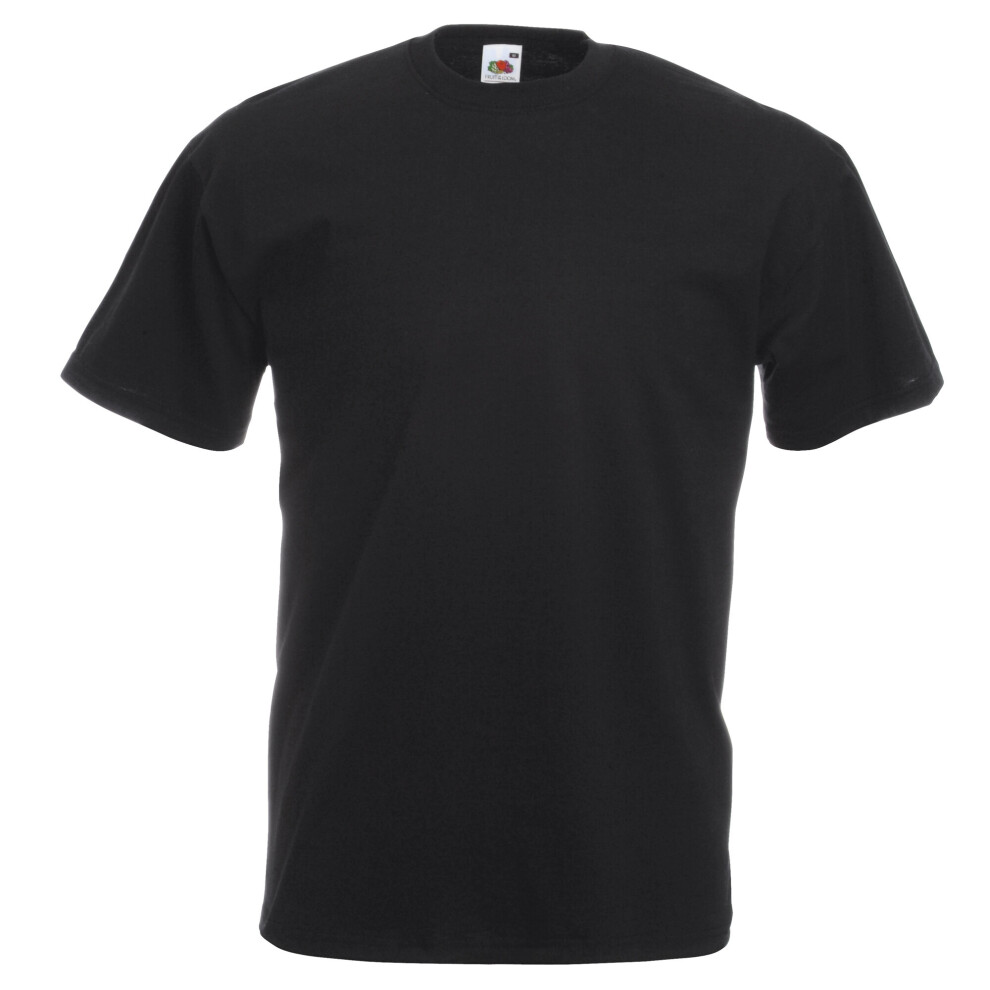 (2XL, Black) Fruit Of The Loom Mens Valueweight Short Sleeve T-Shirt