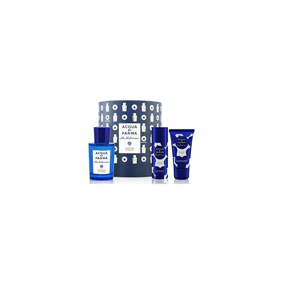 Acqua di Parma Blu Mediterraneo Arancia di Capri Gift Set 75ml EDT + 40ml Shower Gel + 50ml Body Lotion