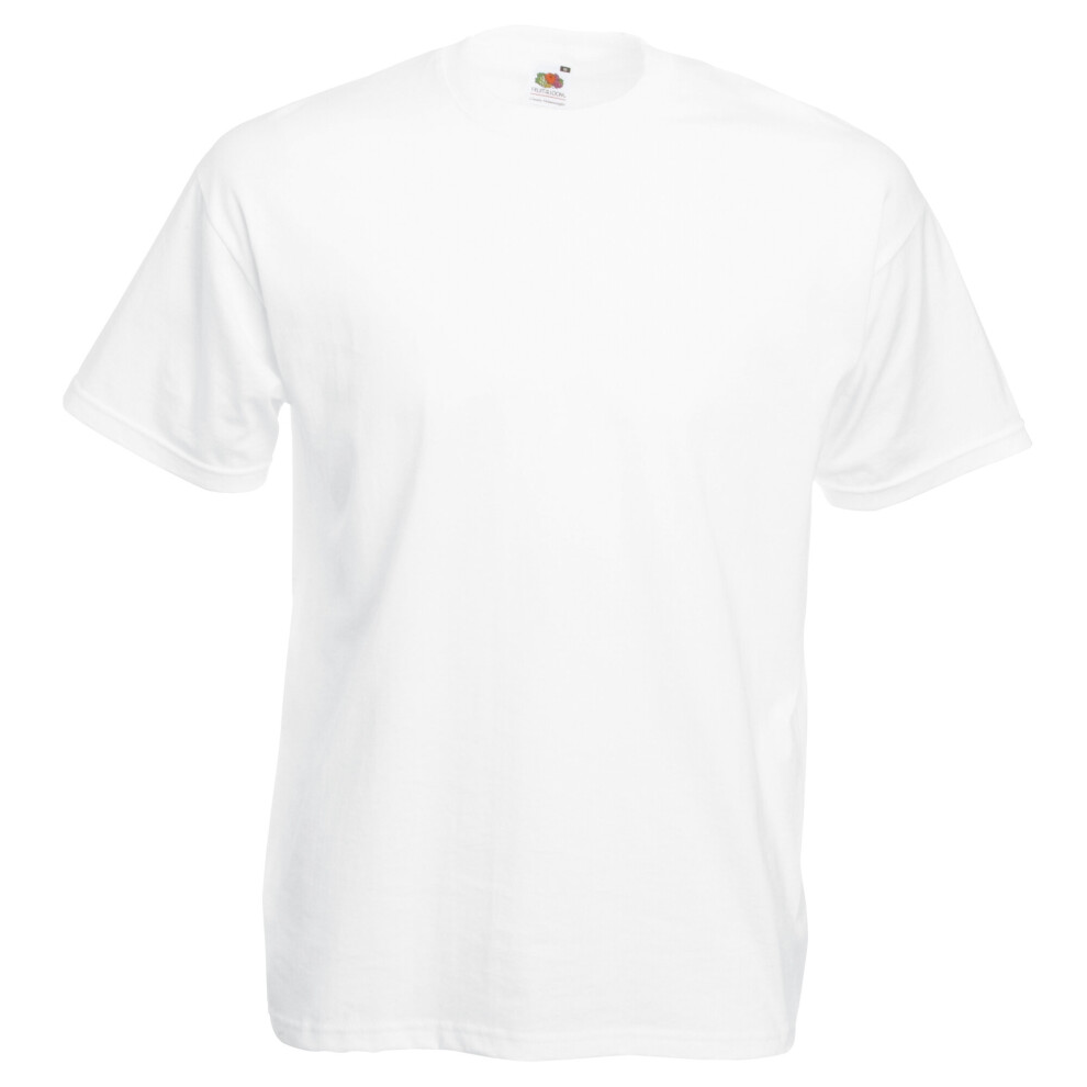 (L, White) Fruit Of The Loom Mens Valueweight Short Sleeve T-Shirt