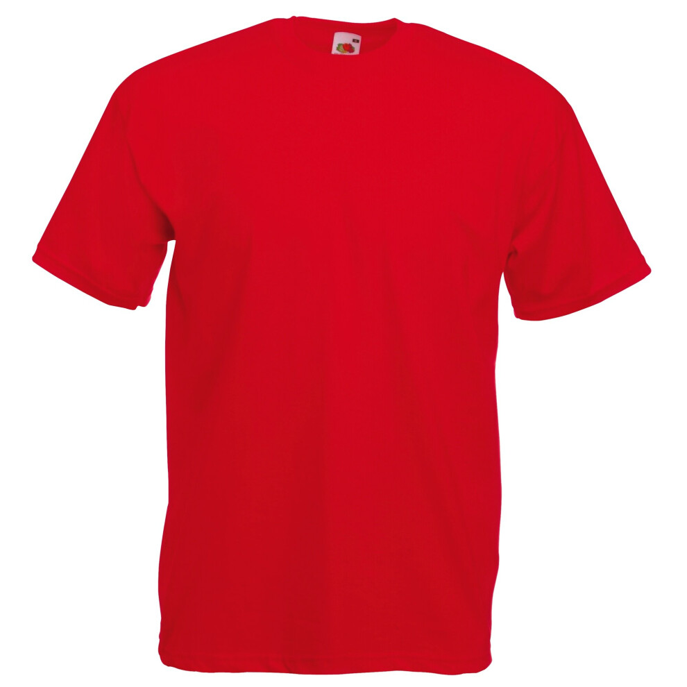 (XL, Red) Fruit Of The Loom Mens Valueweight Short Sleeve T-Shirt