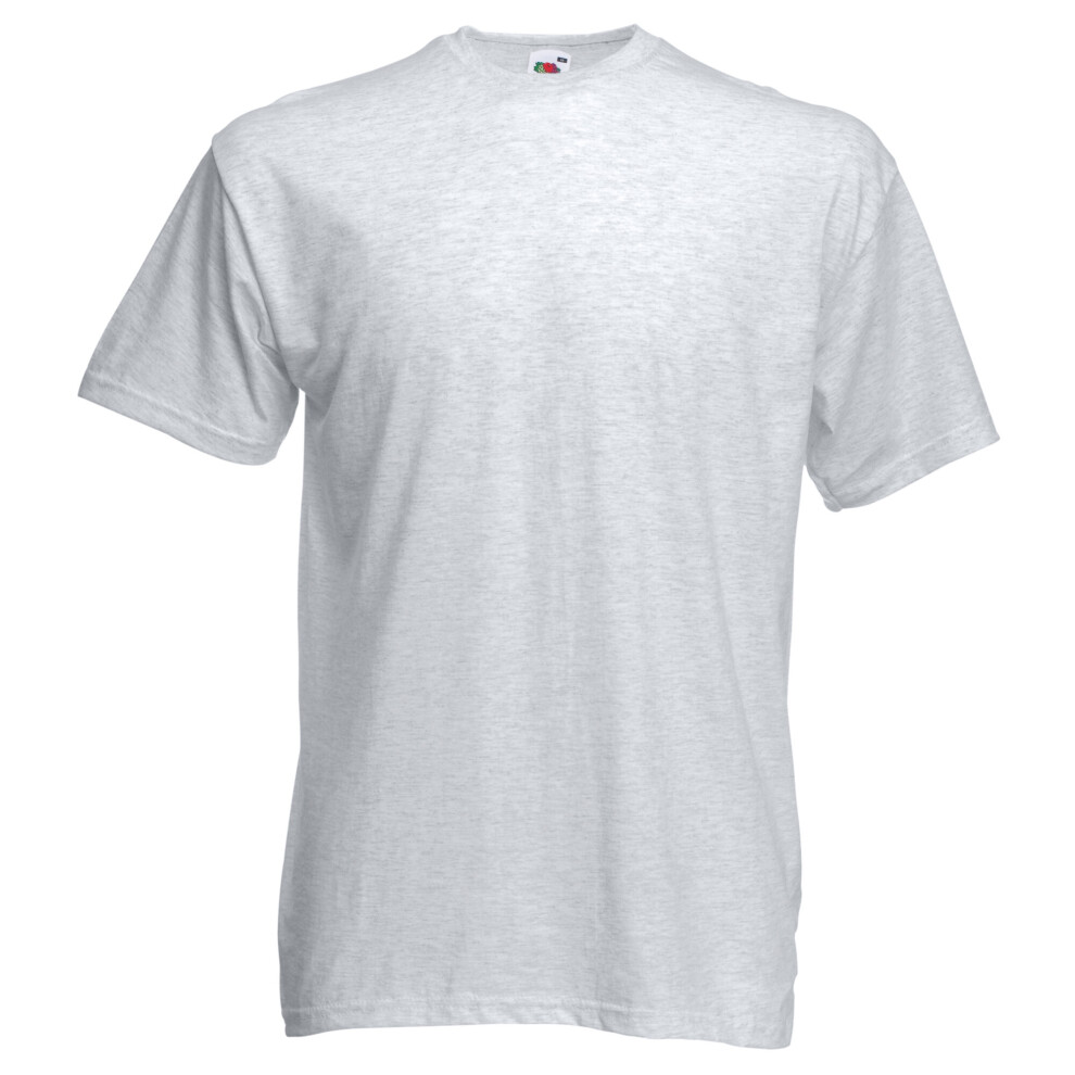 (S, Ash Grey) Fruit Of The Loom Mens Valueweight Short Sleeve T-Shirt