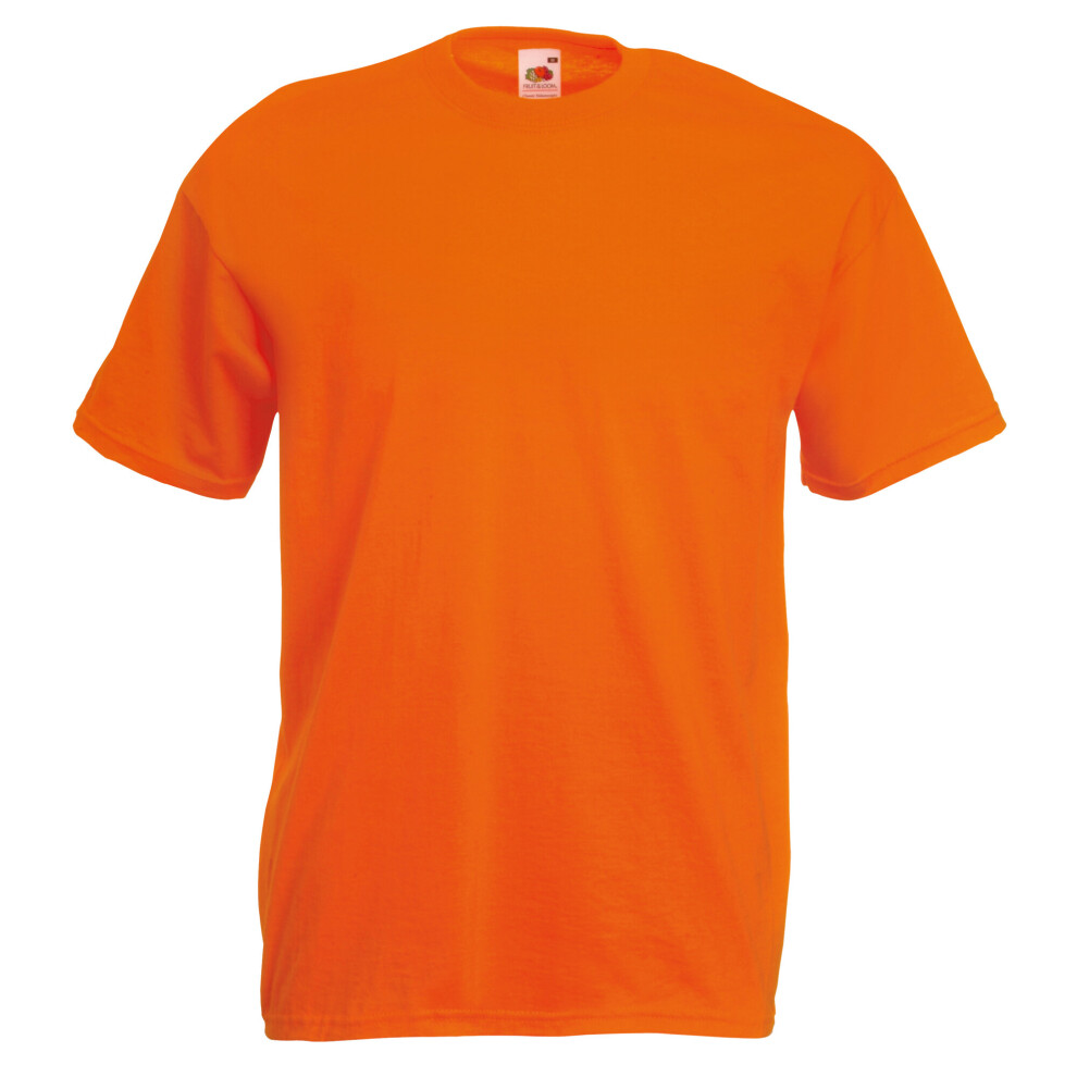 (S, Orange) Fruit Of The Loom Mens Valueweight Short Sleeve T-Shirt