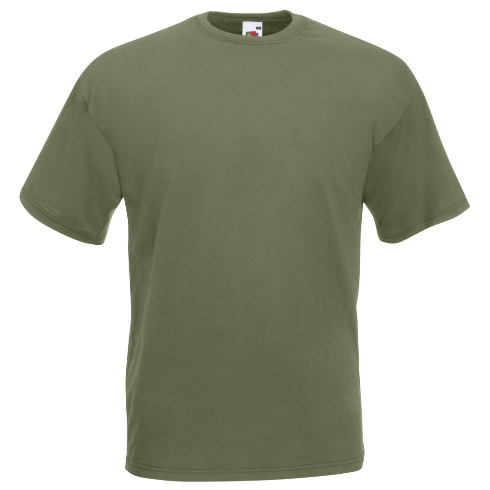 (L, Classic Olive) Fruit Of The Loom Mens Valueweight Short Sleeve T-Shirt