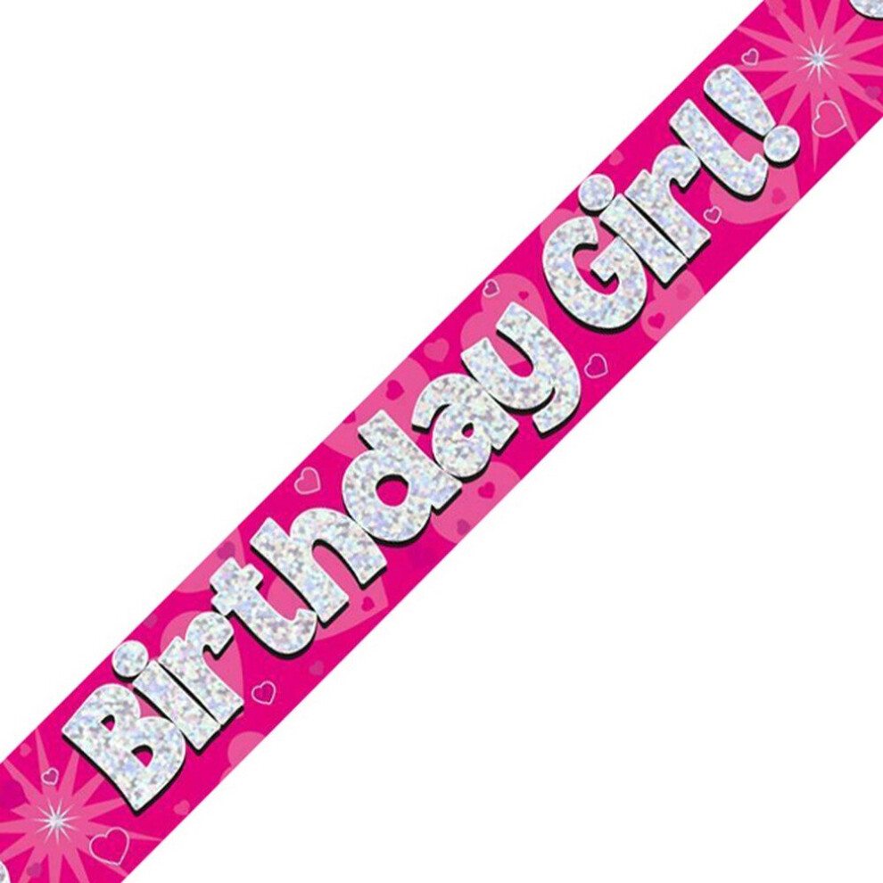 Oaktree Holographic Birthday Girl Banner