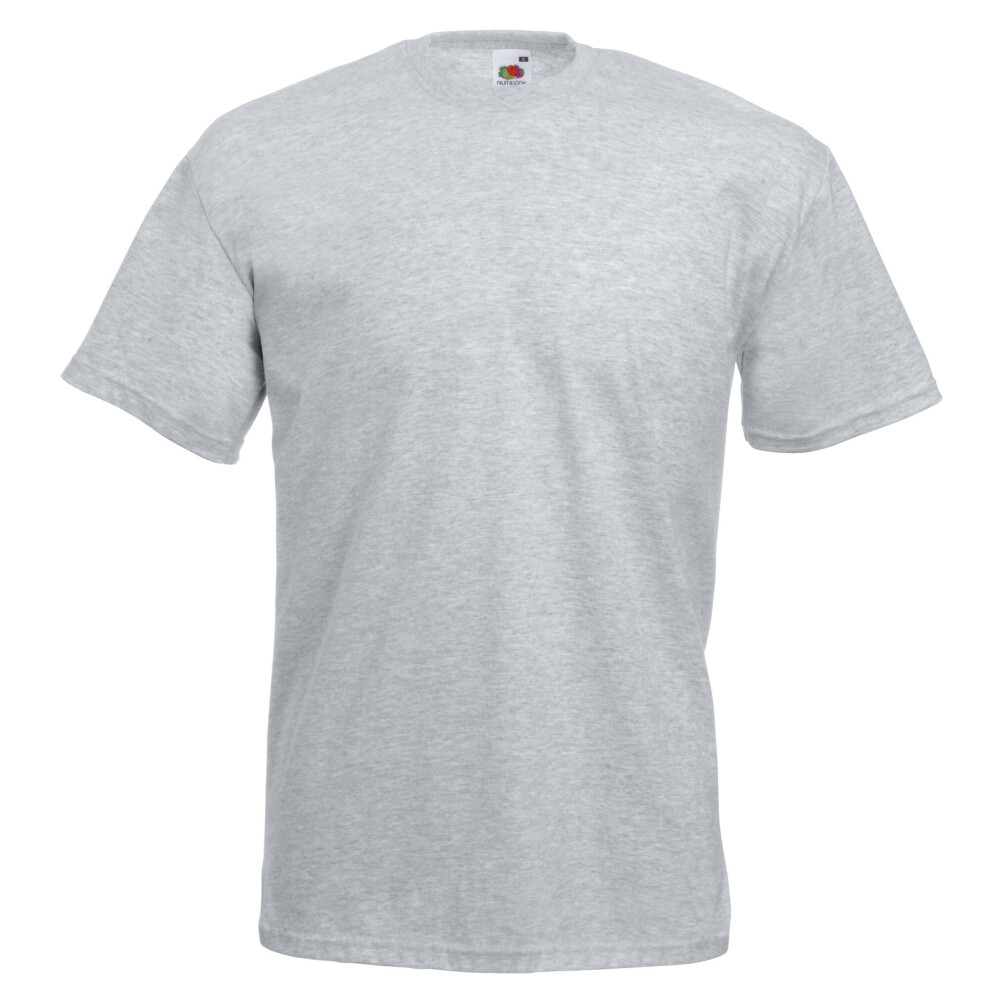 (3XL, Heather Grey) Fruit Of The Loom Mens Valueweight Short Sleeve T-Shirt