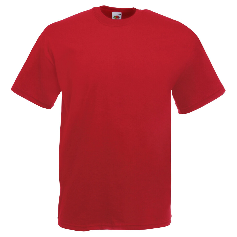 (XL, Brick Red) Fruit Of The Loom Mens Valueweight Short Sleeve T-Shirt