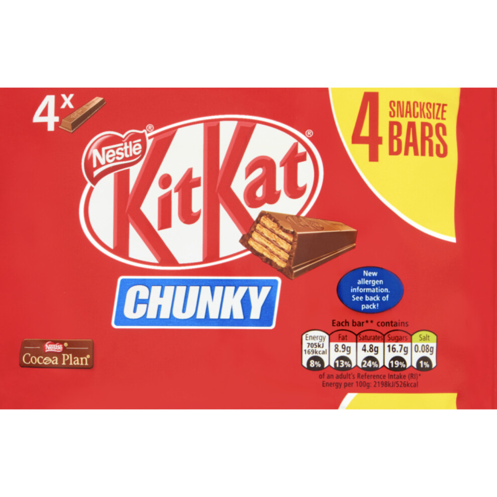 Kitkat Nestle Chunky 4 Bars 128G