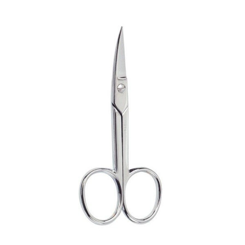 TIJERAS manicura uñas curva cromada 1 pz