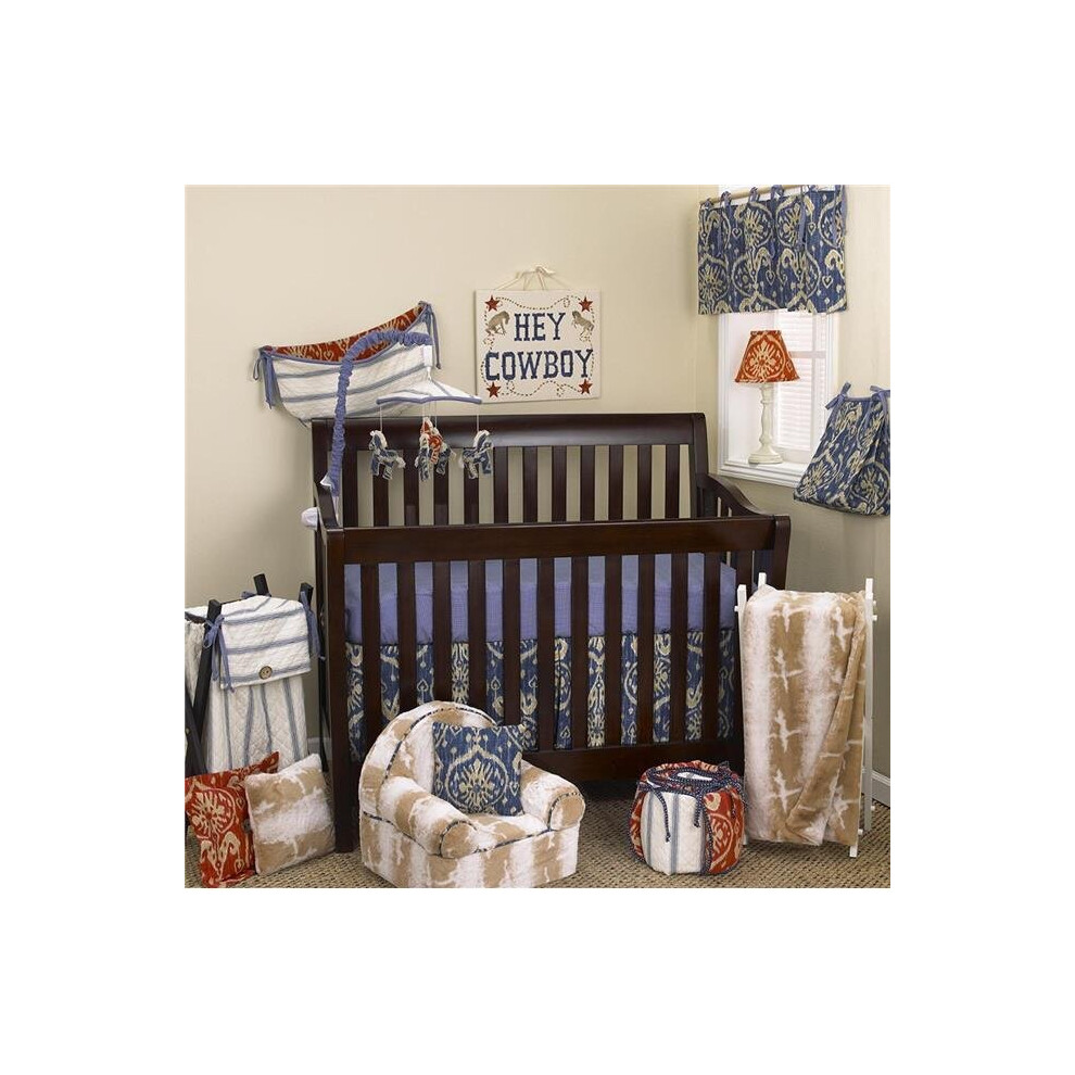 Sk7s Sidekick Baby Crib Bedding 7 Piece Set Red/Blue/White Cotton Tale