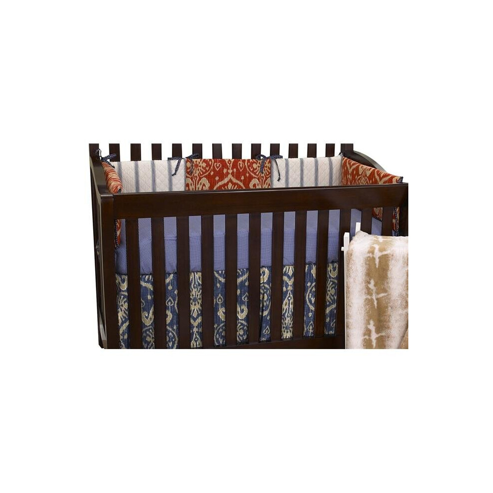 Sk4s Sidekick Baby Crib Bedding 4 Piece Set Red/Blue/White Cotton Tale