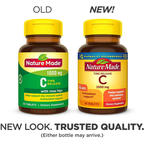 Nature Made Nature Made, Βιταμίνη C με Ρόζη, Χρόνος Λήξης, 1.000 mg, 60 Tablettes 1