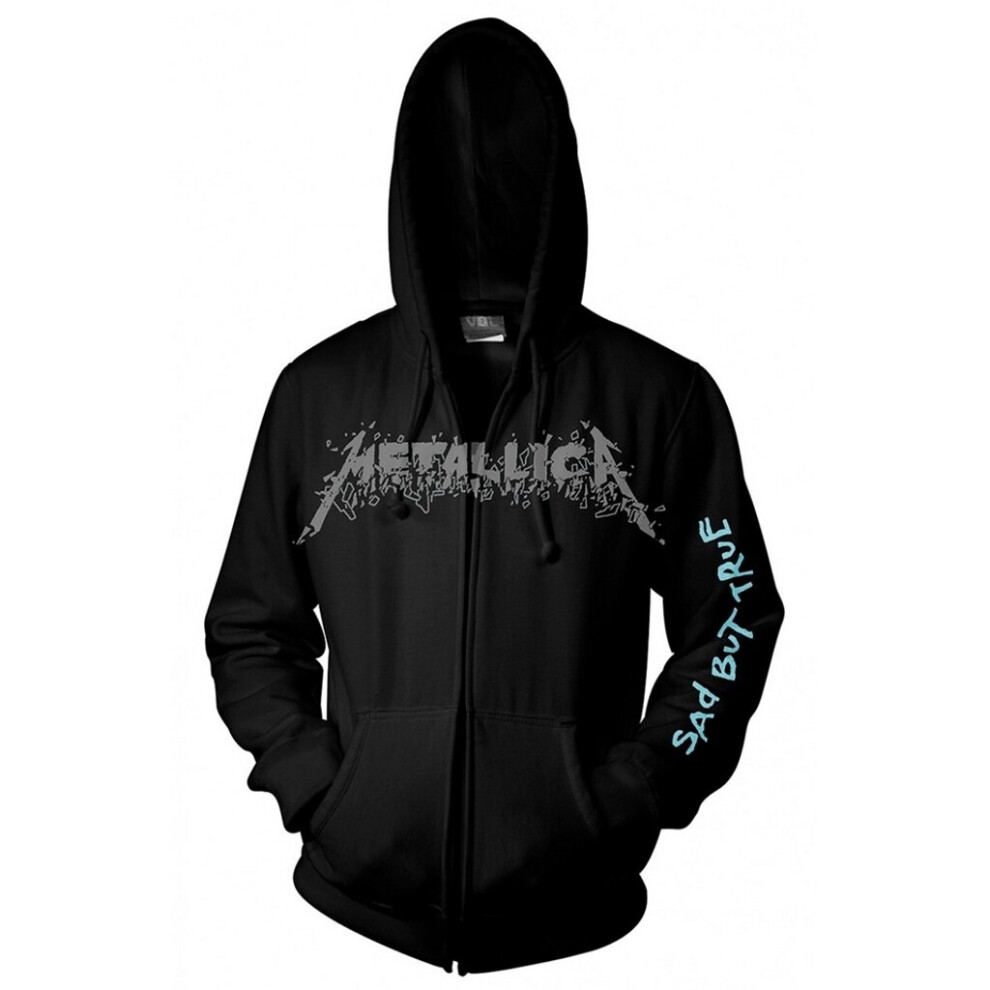 (Large) Metallica 'Sad But True' (Black) Zip Up Hoodie