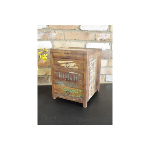 Small Desk Top Drawer Unit | Acacia & Mango Wood 2