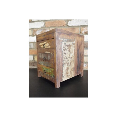 Small Desk Top Drawer Unit | Acacia & Mango Wood 1
