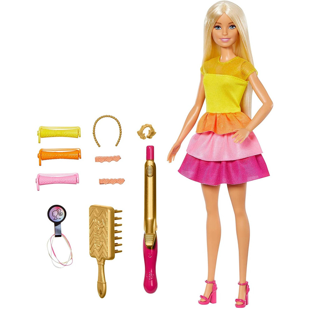 Barbie Gbk24 Ultimate Curls Doll And Playset