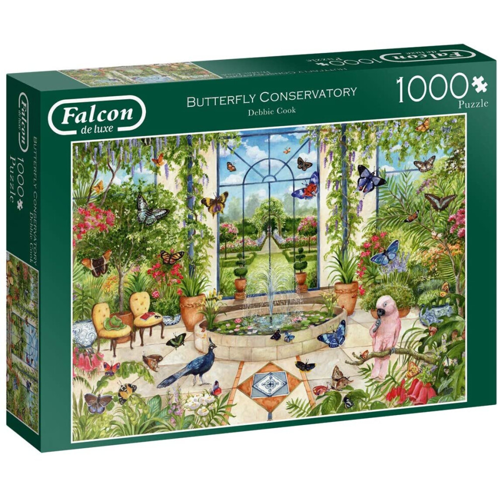 Falcon De Luxe 1000 Piece Jigsaw Puzzle - Butterfly Conservatory