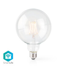 Bombilla de filamento LED SmartLife | Wifi | E27 | 500 lúmenes | 5W | Blanco cálido | 2700K | Vidrio | Android/IOS | G125 | PC 1