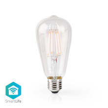 SmartLife LED vintage lampa | Wi-Fi | E27 | 500 lm | 5 W | Varm Vít | 2700 K | Sklo | Android / IOS | ST64 | 1 st.