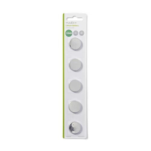 Lithium knapcellebatteri CR2450 | 3 V DC | 5-Blister | Sølv