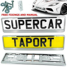 Car Registration License Number Plate Surrounds Holder Frame All Styles (Super Chrome)