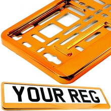 Car Registration Holder For Any Car Van Truck Trailer (Pure Orange)