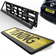 Car Registration License Number Plate Surrounds Holder Frame All Styles (Carbon)