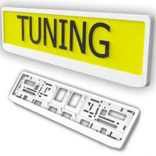 Car Registration License Number Plate Surrounds Holder Frame All Styles (White)