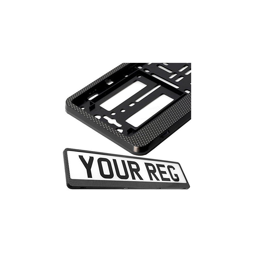 Car Registration Holder For Any Car Van Truck Trailer (Carbon Hinged) 742776154401
