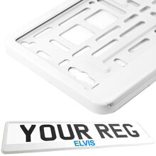 Blue Elvis Txt White Car Registration Holder For Any Car Van Truck Trailer