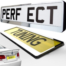 Car Registration License Number Plate Surrounds Holder Frame All Styles (Chrome)
