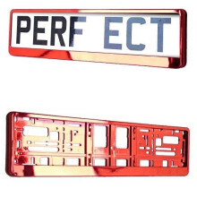 Car Registration License Number Plate Surrounds Holder Frame All Styles (Red)