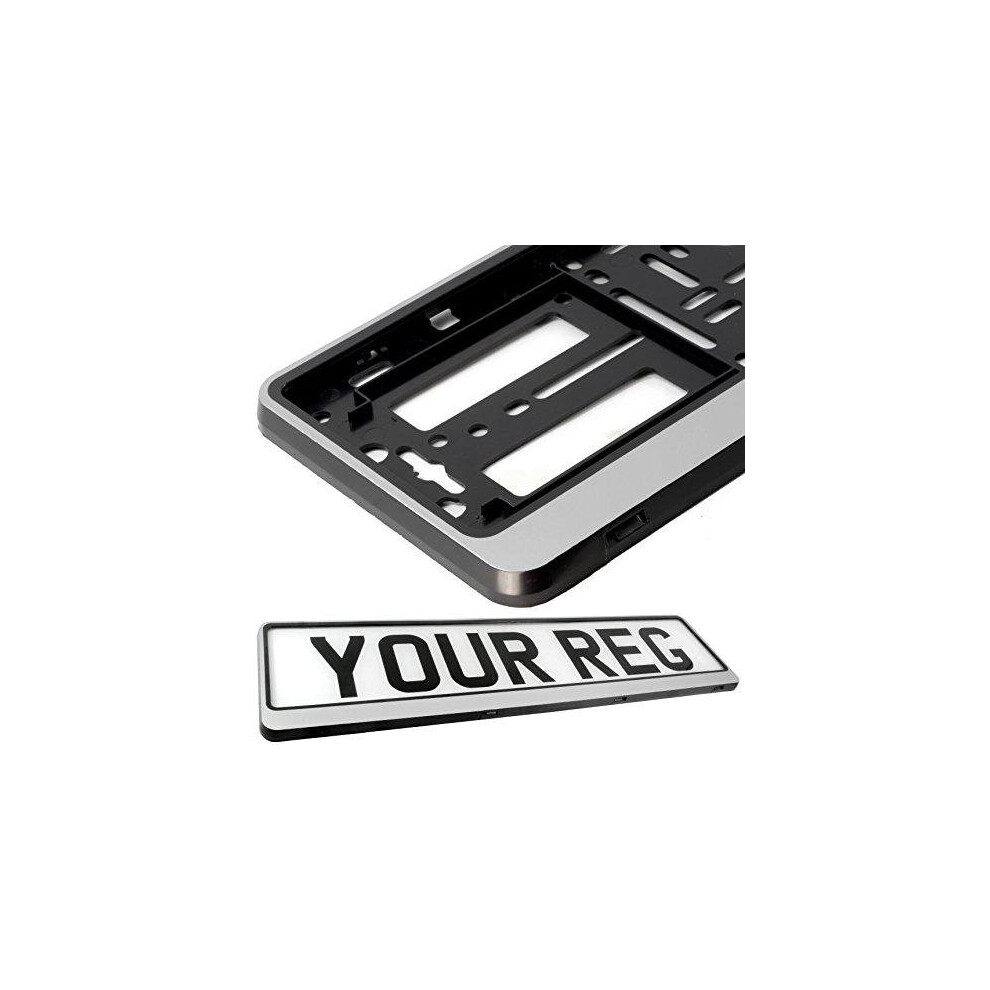 Car Registration Holder For Any Car Van Truck Trailer ( Hinged) Silver 742776152209