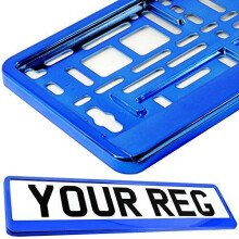 Pure Blue Car Registration Holder For Any Car Van Truck Trailer