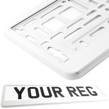 Car Registration Holder For Any Car Van Truck Trailer (Pure White)