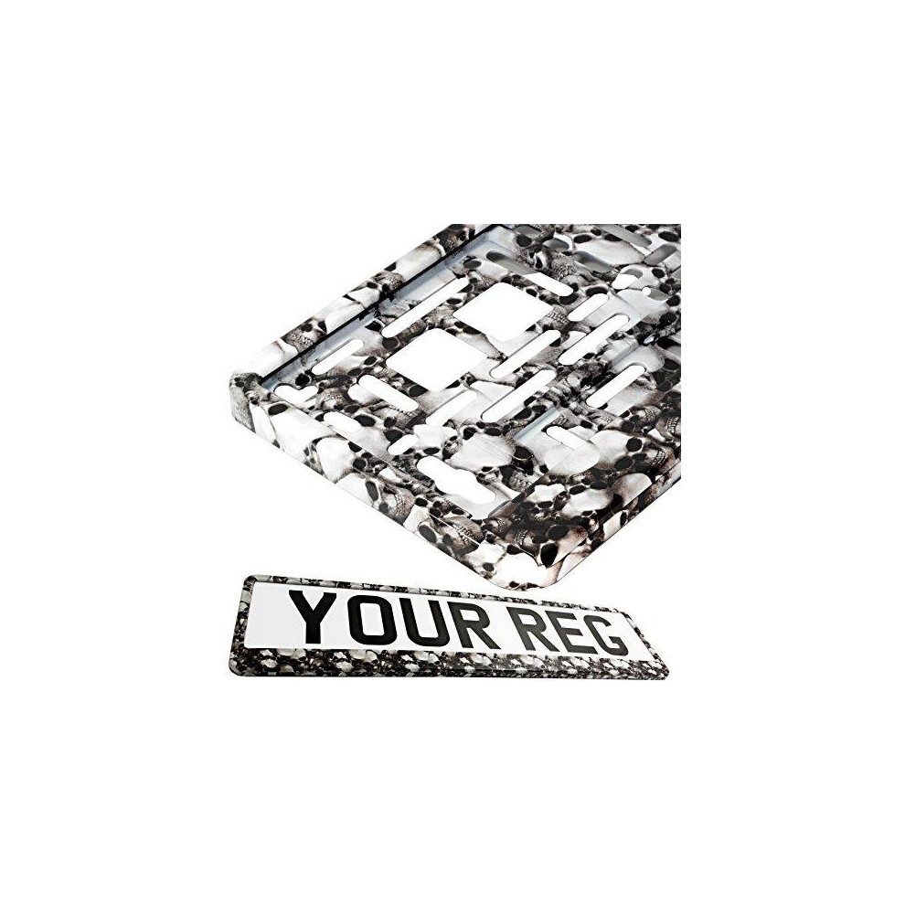 Car Registration Holder For Any Car Van Truck Trailer (Skulls) 742776154494