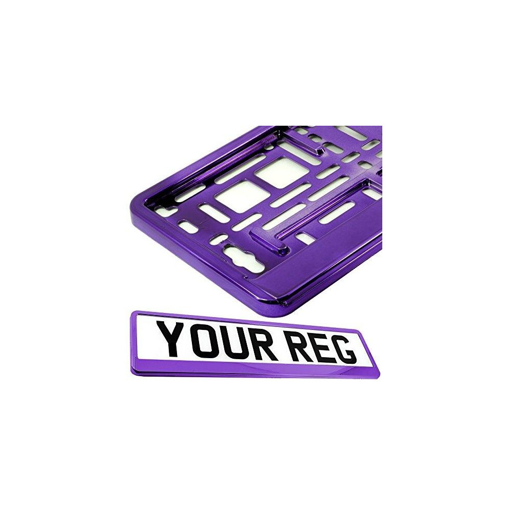 Pure Car Registration Holder For Any Car Van Truck Trailer Purple 742776154319
