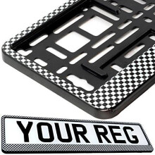 Carbon Rally Car Registration Holder For Any Car Van Truck Trailer