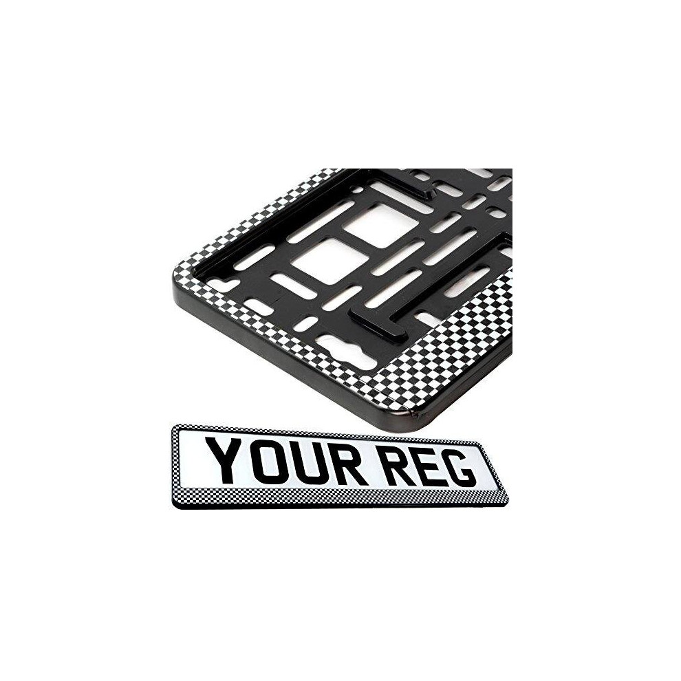 Carbon Rally Car Registration Holder For Any Car Van Truck Trailer 742776154456