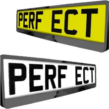 Car Registration License Number Plate Surrounds Holder Frame All Styles (Super Black)