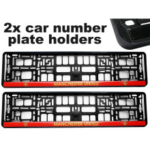 2 x Doming CAR Number Plate Surround Holder Frames for MANCHESTER UNITED FANS