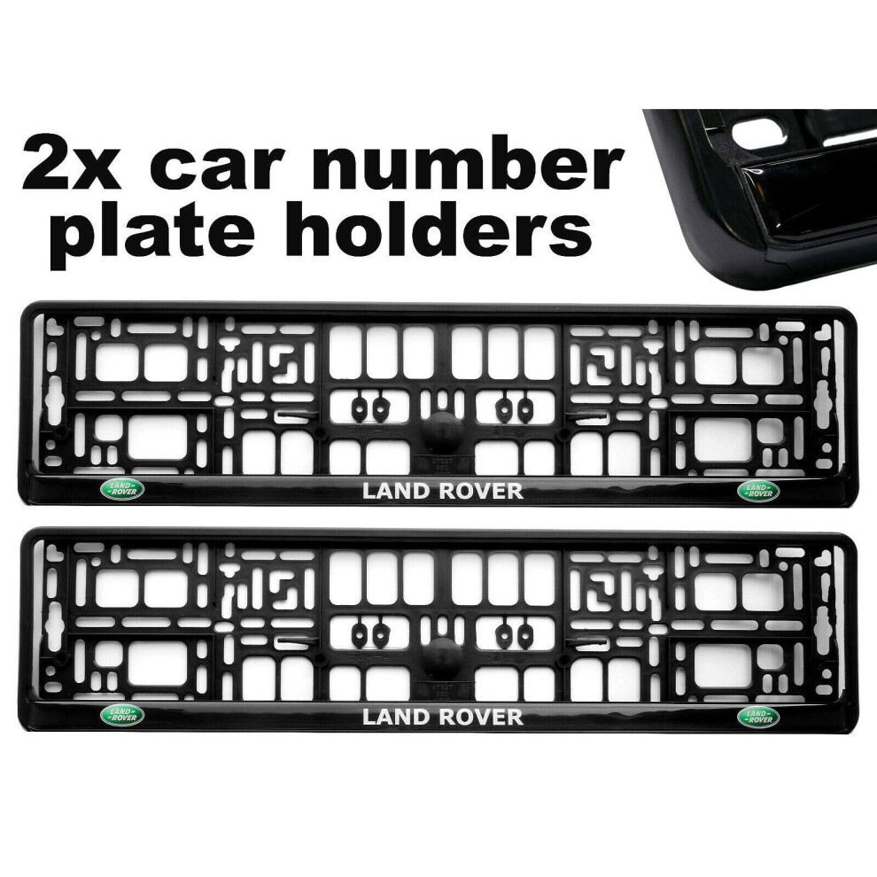 2 x Doming CAR Number Plate Surround Holder Frames BEST FIT for LAND ROVER