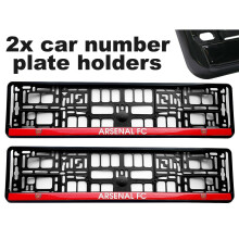 2 x Doming CAR Number Plate Surround Holder Frames BEST FIT for ARSENAL FANS