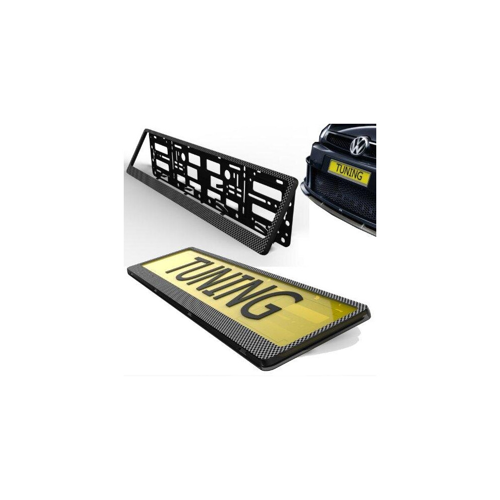 Npscarbonbmw Registration License Number Plate Carbon Surround Holder Frame 742776154593