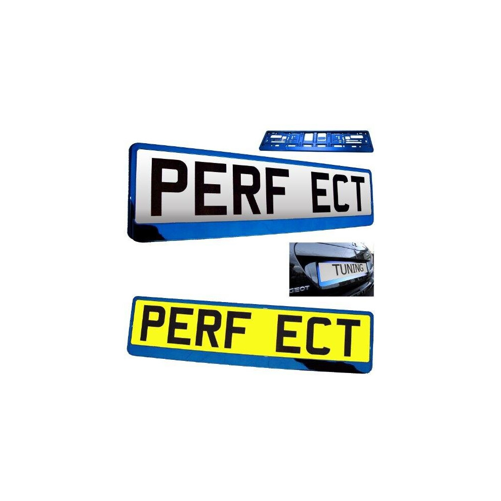 Car Registration License Number Plate Surrounds Holder Frame All Styles (Blue) Blue 742776153664