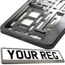 Pure Graphite Car Registration Holder For Any Car Van Truck Trailer