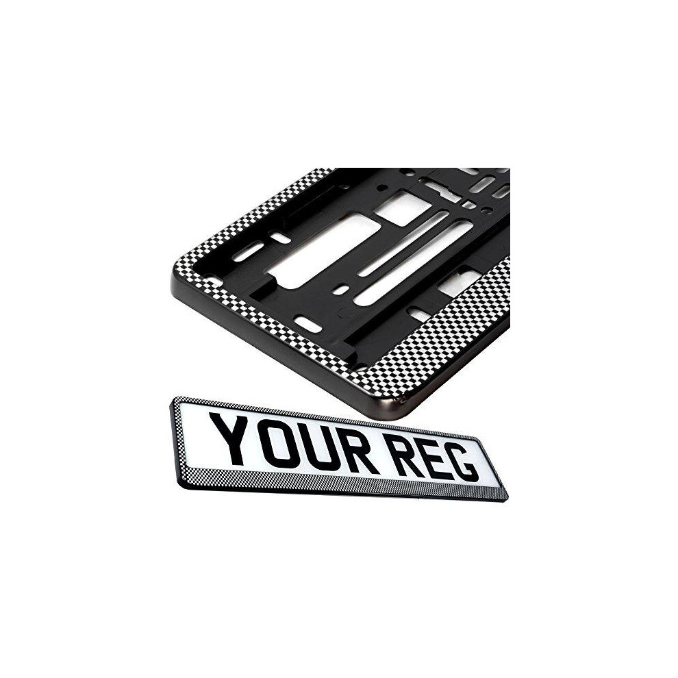 Car Registration Holder For Any Car Van Truck Trailer (Carbon Design) 742776154289